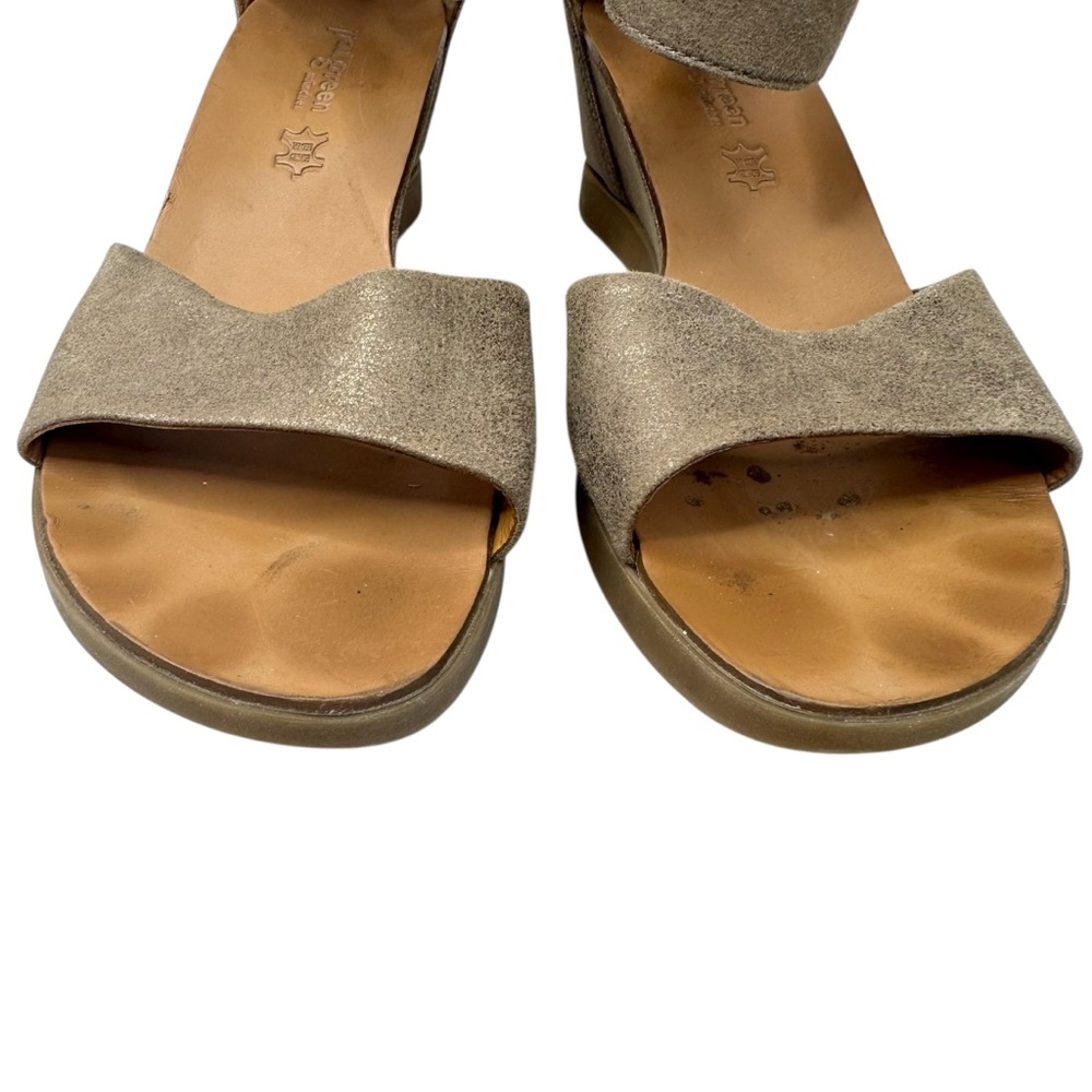 Paul Green Tammy Brushed Gold Suede Ankle Strap Wedge Sandal UK 5/US 7.5 - Picture 3 of 10